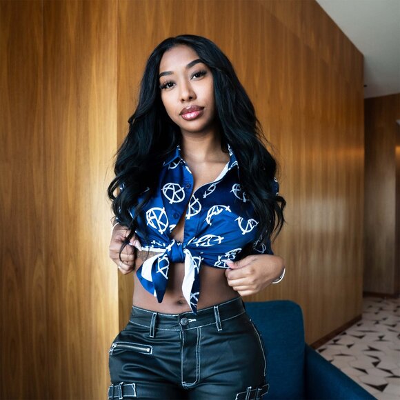 AKINGS Anarchy Satin Shirt (Blue - Size S and Medium) - Picture 4 of 4